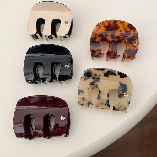 新款醋酸鲨鱼夹M型高级感女后脑勺盘发发夹法式轻奢简约夹子发饰