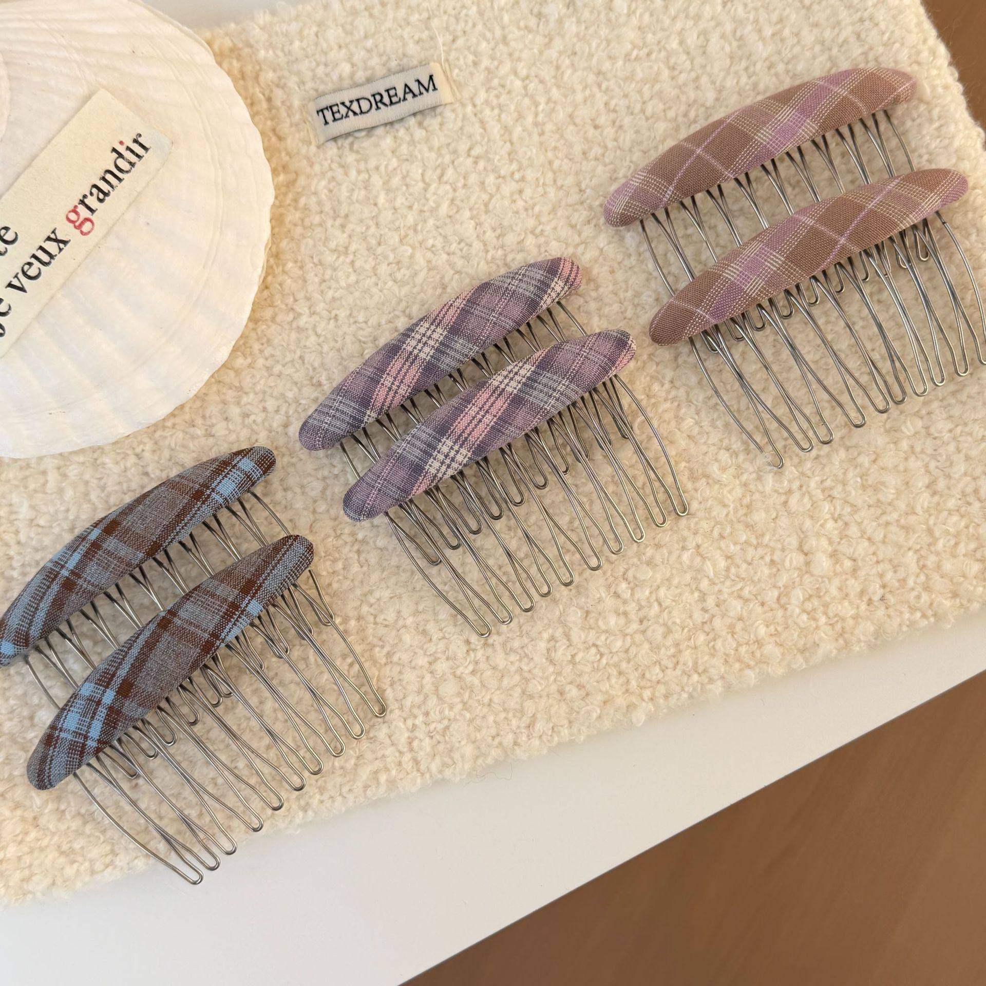 韩系格纹倒插梳后脑勺碎发插梳早春新款发梳实用发夹碎发神器头饰,饰品/流行首饰/时尚饰品新,发饰,淘宝优惠券,粉丝福利购,淘宝优惠卷