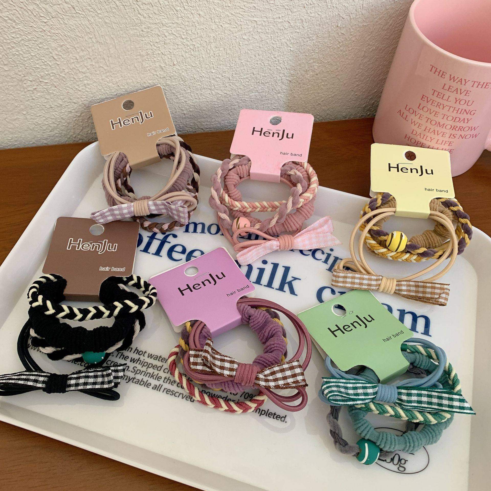 少女秋冬氛围不伤发头绳套装儿童奶咖色高弹力格纹发圈新款发饰女,饰品/流行首饰/时尚饰品新,发饰,淘宝优惠券,粉丝福利购,淘宝优惠卷