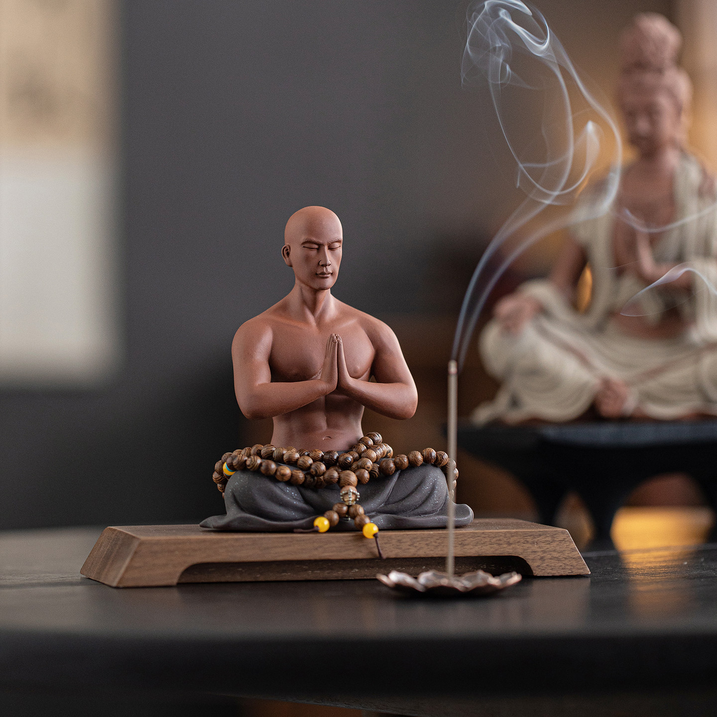 创意紫砂小和尚茶宠摆件