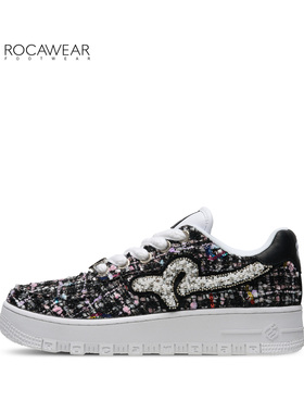 xVESSEL×ROCAWEAR 彩色小香风联名板鞋潮牌厚底鞋子情侣2023新款