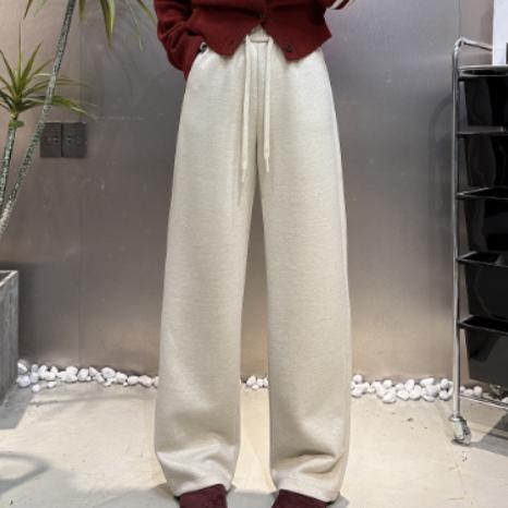 【添添kindiy】CHICHY高腰阔腿裤女直筒休闲长裤CB6E001244