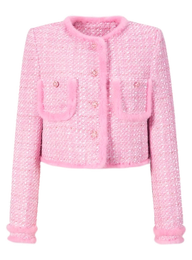 【七七酱直播间】CHICHY千金小香风短款羽绒服轻薄外套CW3B011244