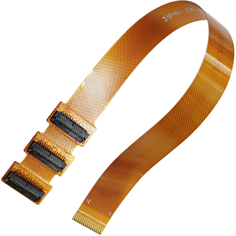 0.3间距测试排线黄色13/25/31/39/45pin芯btb带zif连接器延长转接