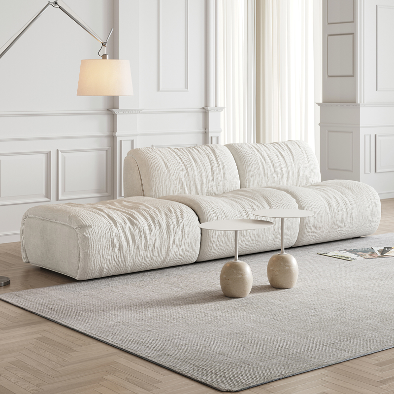 诺诺布艺沙发法式复古风小户型客厅可拆洗创意拼色组合模块沙发