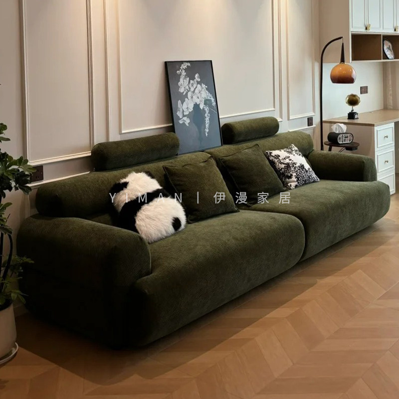 Valley山谷沙发法式复古绿中古风布艺沙发设计师雪尼尔网红新爆款