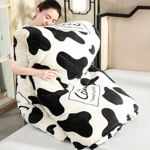 2024新款牛奶绒冬被加厚保暖