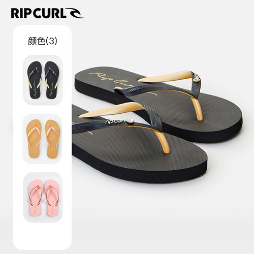RIPCURL条纹波浪人字拖