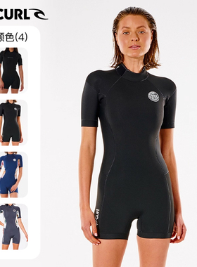 澳洲RIPCURL日初卫士短袖湿衣女2mm背部拉链潜水速干冲浪服水母衣