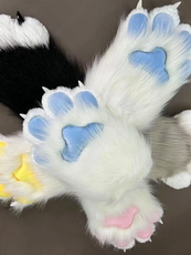 furry福瑞/兽装 兽装兽爪手套冬季kig系毛绒指甲furry福瑞可爱女成品现货