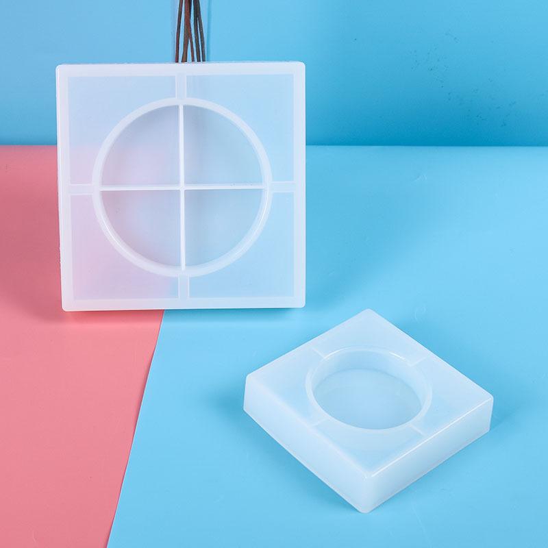 水晶滴胶模具生活DIY水晶滴胶烟灰缸模具新款正方烟灰缸模具高镜