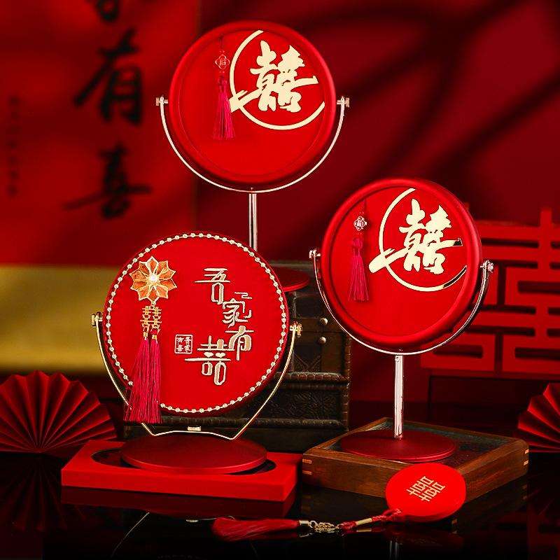 陪嫁喜箱新娘结婚行李箱红色拉杆皮箱婚礼嫁妆密码箱女方婚嫁大红