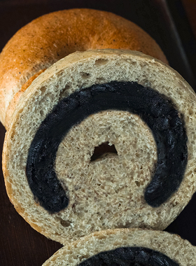【面团很困】手工黑芝麻贝果无添加蔗糖代餐轻食早餐bagel面包圈