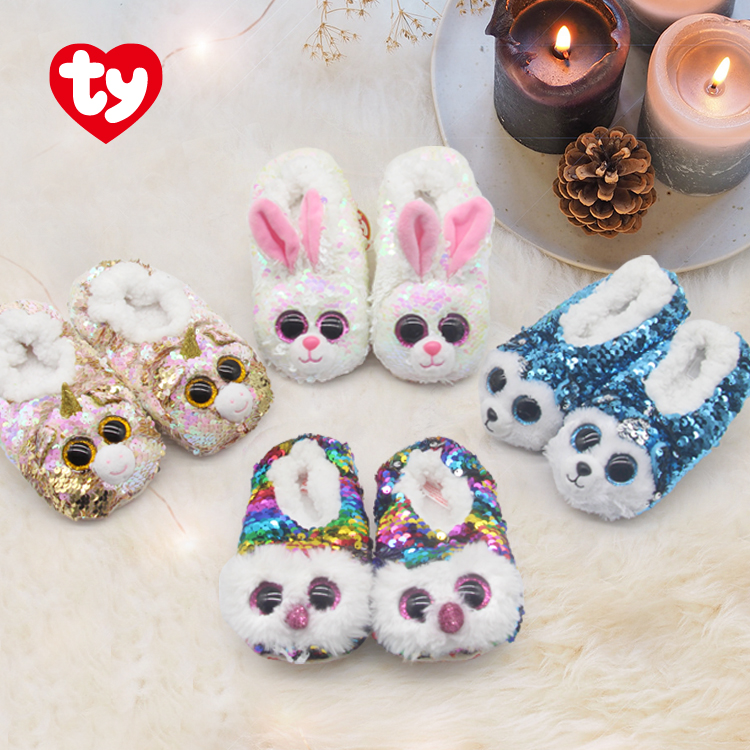 Ty毛绒玩偶儿童棉拖地板袜室内