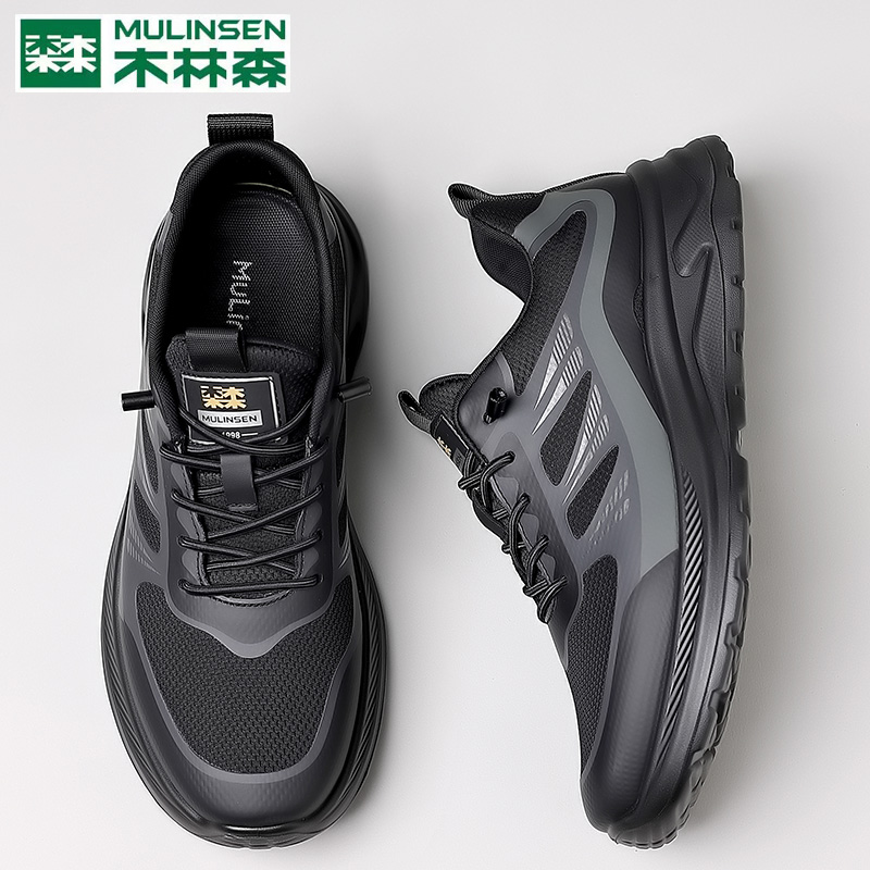 木林森男鞋春秋透气轻便运动鞋