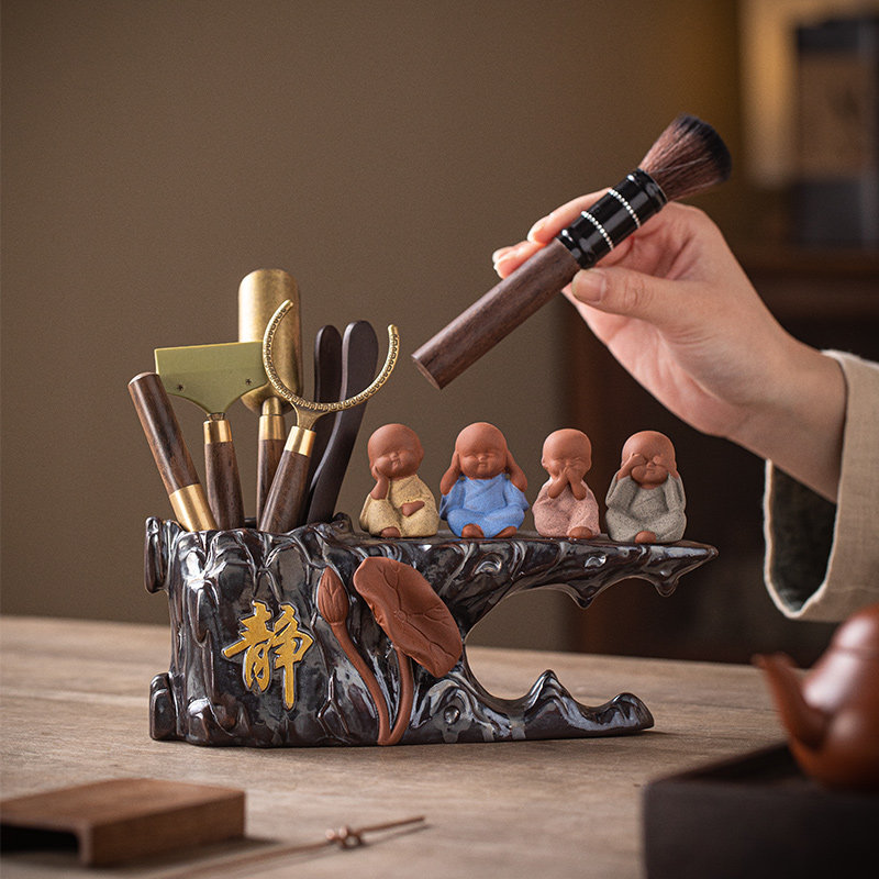 复古四不小和尚茶道六君子茶筒功夫茶具配件大全6件套泡茶全工具,餐饮具,茶道/零配,淘宝优惠券,粉丝福利购,淘宝优惠卷