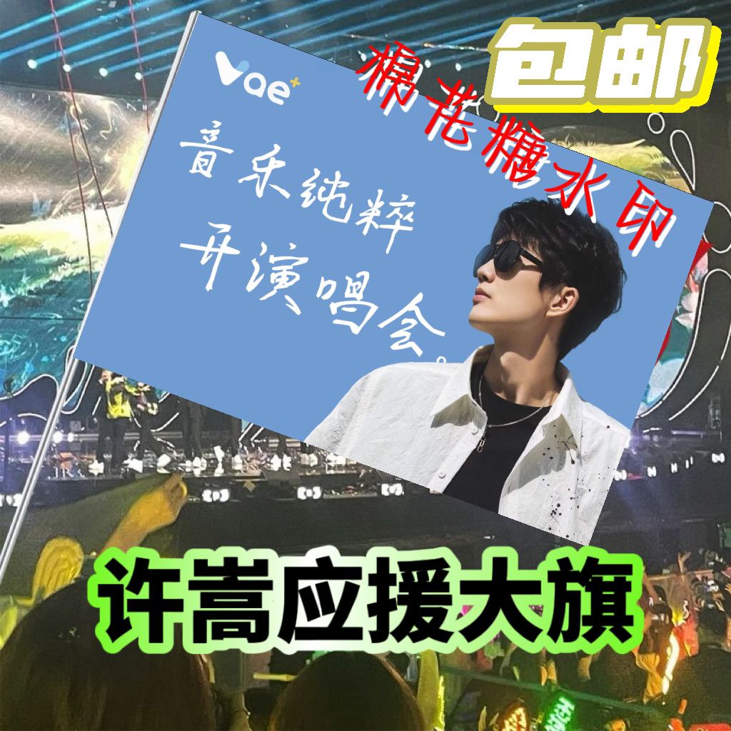 许嵩应援大旗明星应援旗帜许嵩演唱会Vae许嵩音乐节应援旗定制