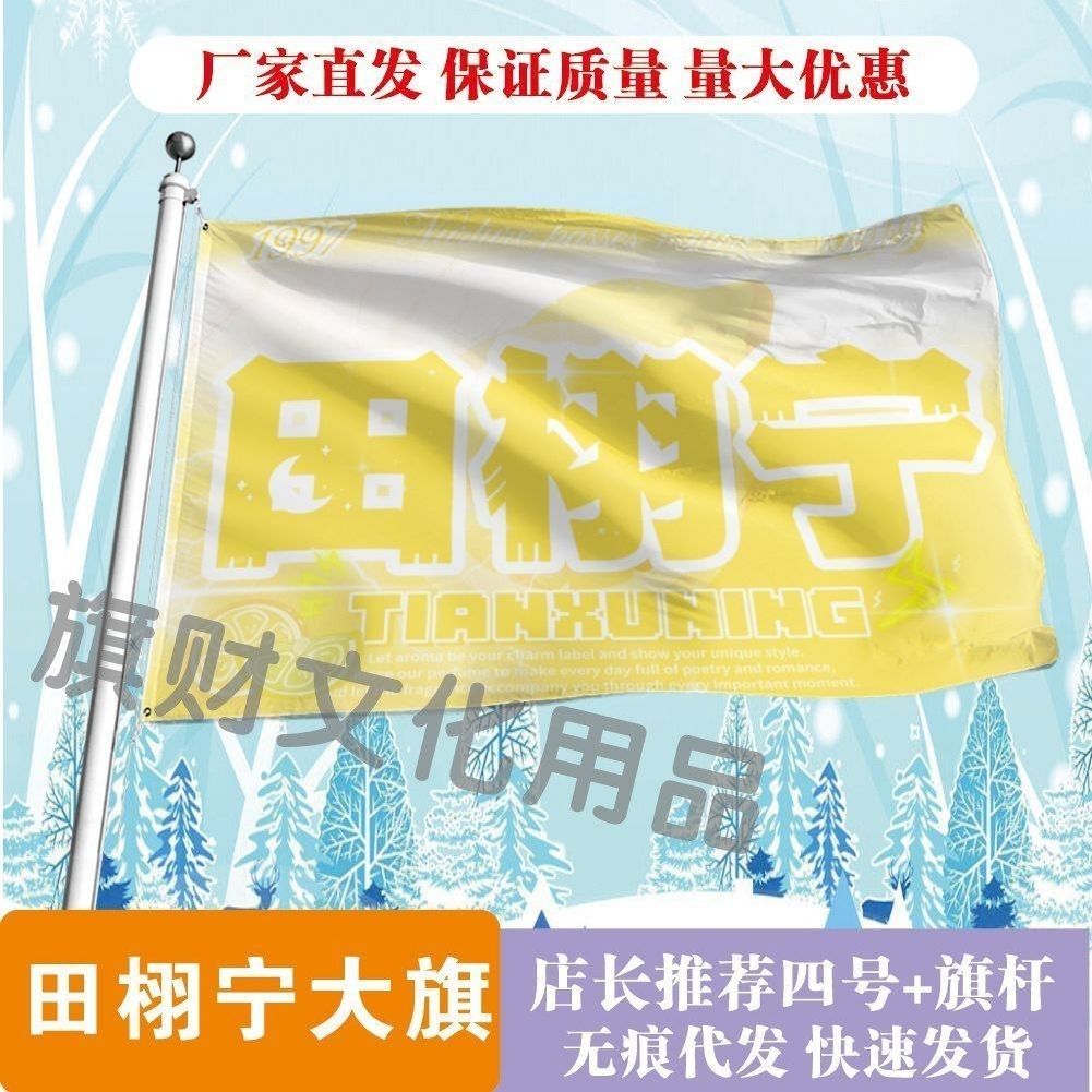 田栩宁大旗明星线下活动田栩宁粉丝应援旗帜定制周边旗帜物料