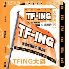 新款TFing大旗明星TF应援旗户外打卡音乐节TFing应援旗定制