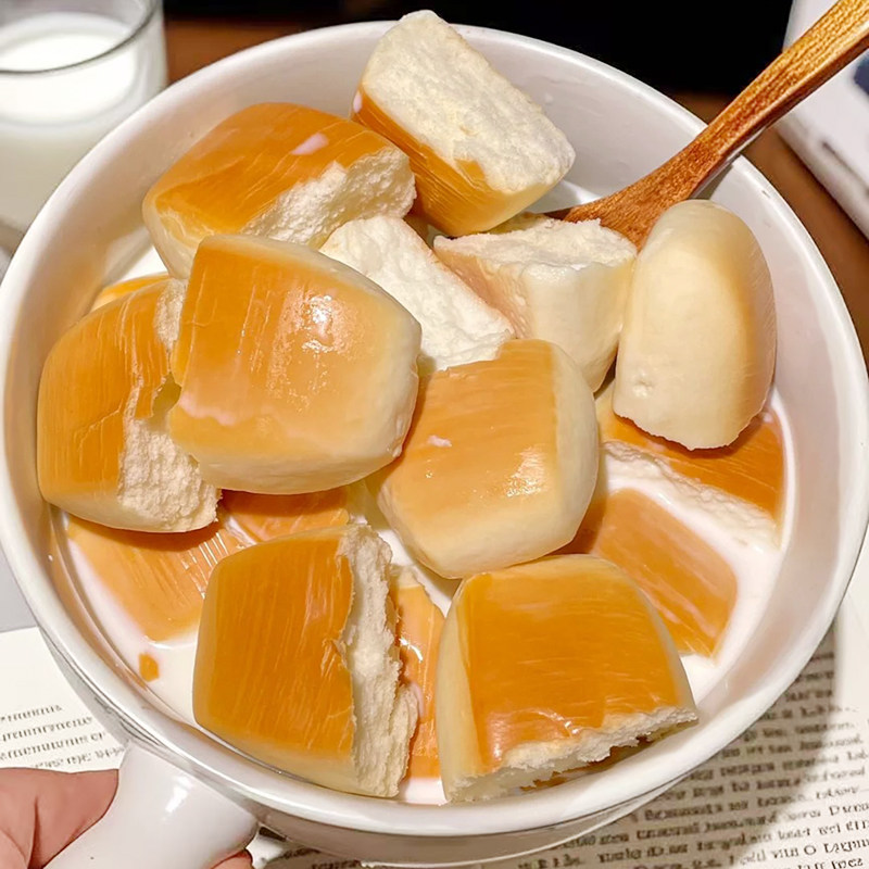 愿称之为面包界的天花板！奶奶小馒头即食奶香小面包早餐点心零食