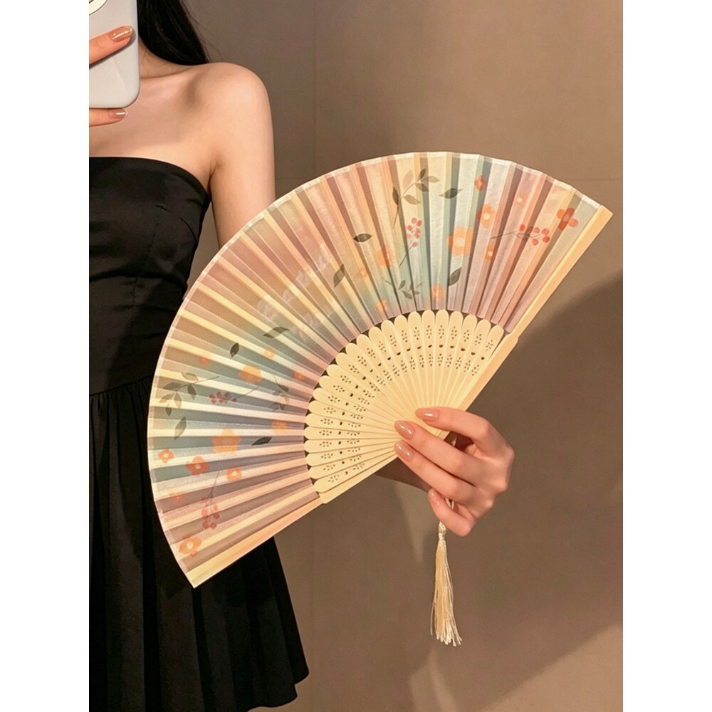 古风蝴蝶扇子折叠扇夏天随身便携汉服旗袍配饰流苏舞蹈扇2026新款