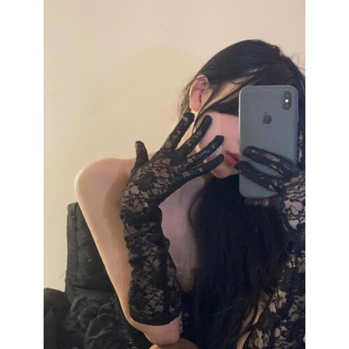 辣妹性感蕾丝手袖lolita亚文化袖套亚比新娘手纱手套女晚礼服婚纱