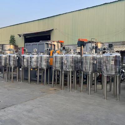 立式高脚密封搅拌罐电加热双层搅拌桶底部出料 不锈钢乳化反应釜