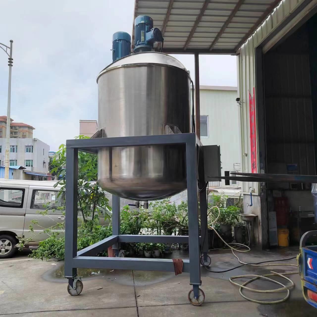 不锈钢立式液体凝胶搅拌罐洗发水沐浴露液体搅拌机液体加热混合机