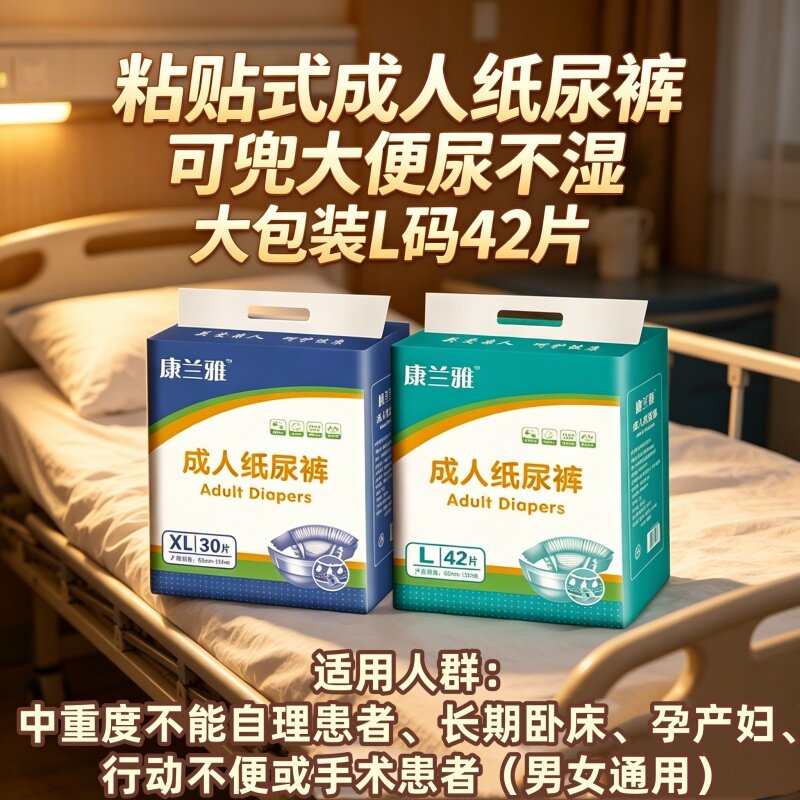[产后老人护理纸尿裤]康兰雅XL成人男女通用加厚防漏透气干爽批发