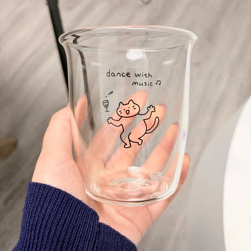 小猫咖啡杯家用高硼硅玻璃水杯