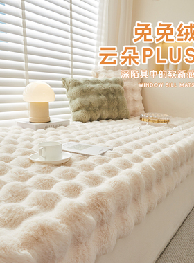 2025新款兔毛绒地毯飘窗垫沙发客厅茶几地垫卧室床边垫阳台坐垫毯