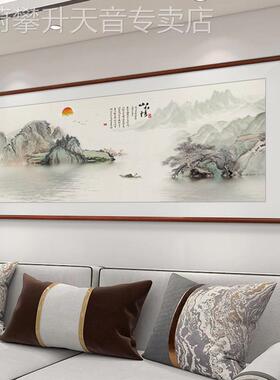 网红陈少梅办望云楼山水画新中式客厅发装饰画沙背景墙壁画公室挂