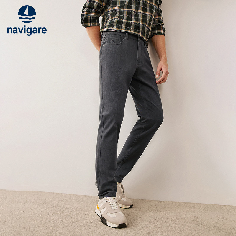 [免烫易打理]Navigare意大利小帆船弹力休闲裤男秋季新款小