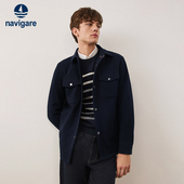 长袖 短款 棉服外套 夹克男多口袋工装 Navigare意大利小帆船休闲衬衫