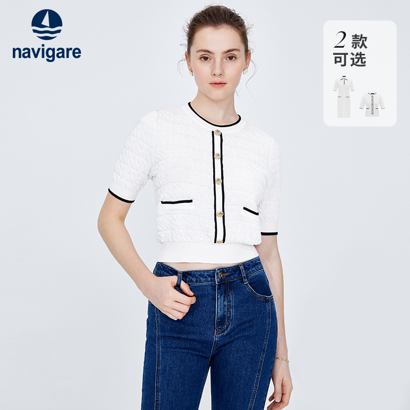 小帆船小香风短袖T恤女
