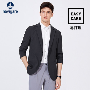 西服外套 男灰色商务薄款 Navigare意大利小帆船春季 休闲西装