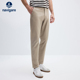 男卡其色小脚裤 Navigare意大利小帆船松紧腰休闲裤 子 冰丝