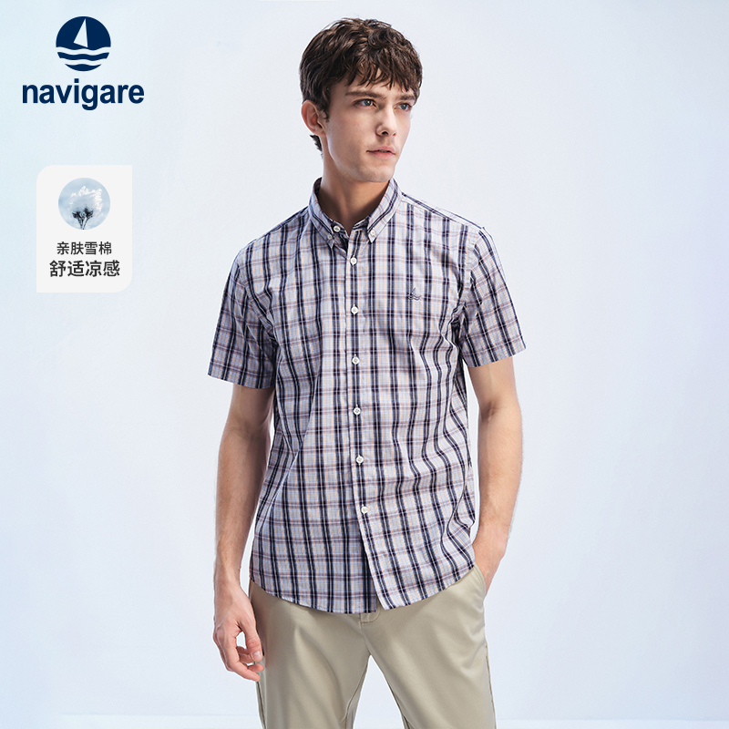 Navigare意大利小帆船休闲衬衫