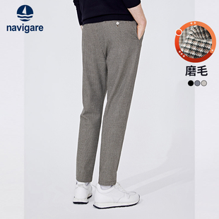 休闲裤 男士 商务西裤 锥形裤 Navigare意大利小帆船春季 新款 子 磨毛