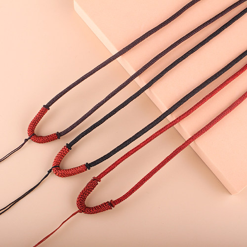 博婷长款项链绳手编男款黑色