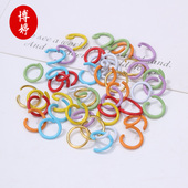 彩色开口圈连接环手工 单圈糖果色钥匙扣材料配件彩色扣子开口环