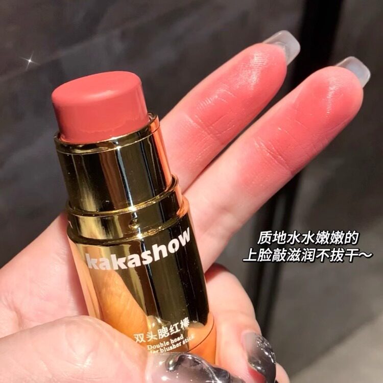 【适合新手】懒人双头腮红棒自然眼影口红腮红卧蚕一笔多用不易脱