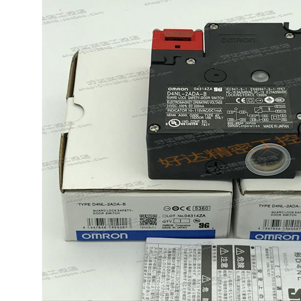 D4NL-2ADA-B 24VDC 欧姆龙/OMRON 安全门开关 现货全新