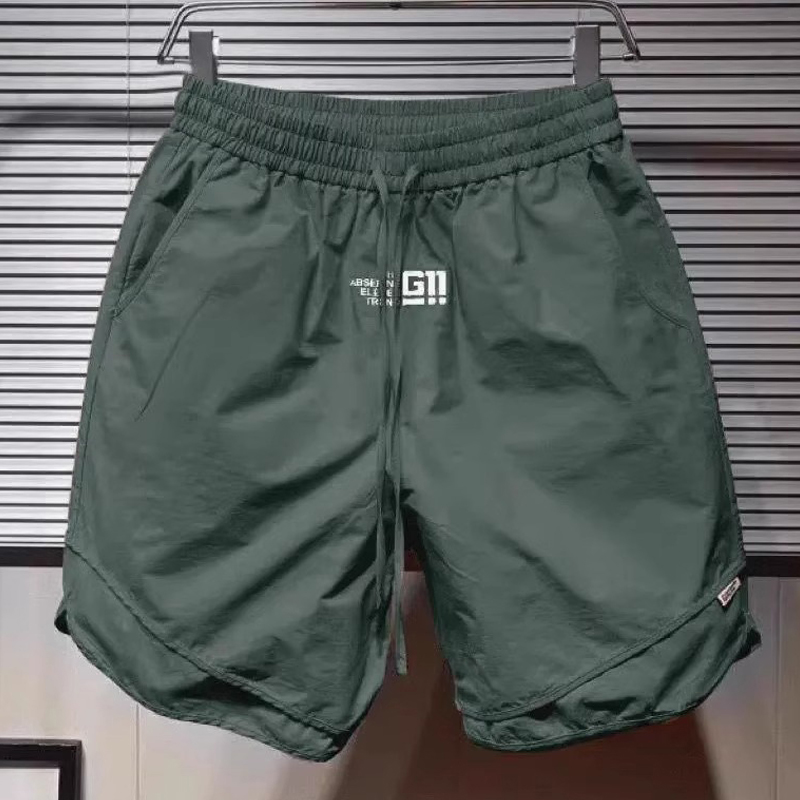 男士短裤夏季薄款潮牌速干直筒五分裤潮流宽松运动外穿阔腿男裤衩