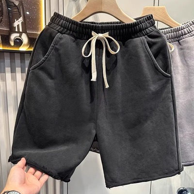 夏季水洗做旧高品质男士运动短裤