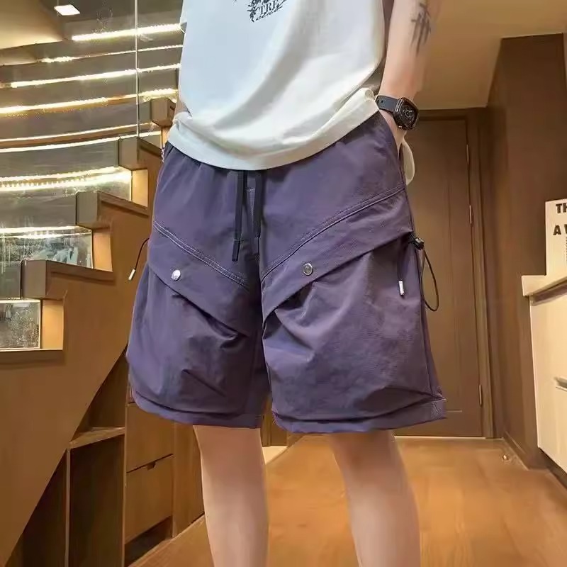 美式工装抽绳短裤男士夏季新款潮