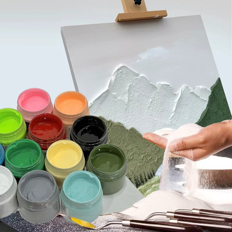 麻将發财红中肌理画diy石英砂画K材料包手绘客厅装饰画图片