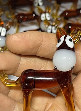 淄博网红可爱迷你小毛驴动物摆件家居装饰品手工艺品送朋友同学