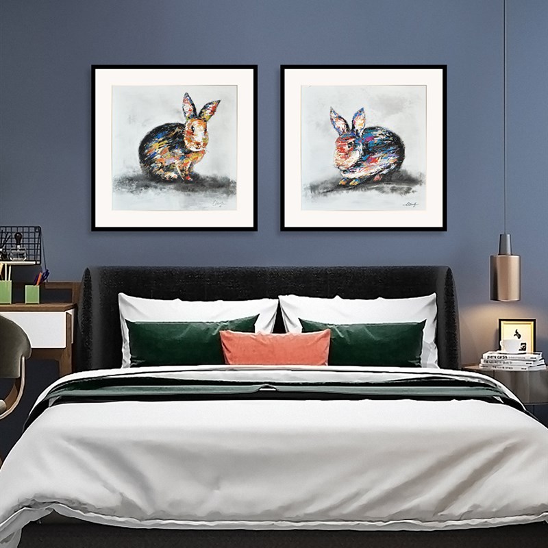 半手绘动物油画定制 轻奢高观赏性壁画挂N画装饰画客厅卧室墙画图片