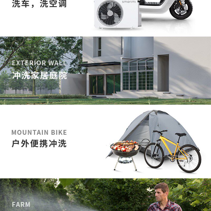 锂电池无线洗车g机高压家用水泵充电便携式12v24v水枪车载清洗神